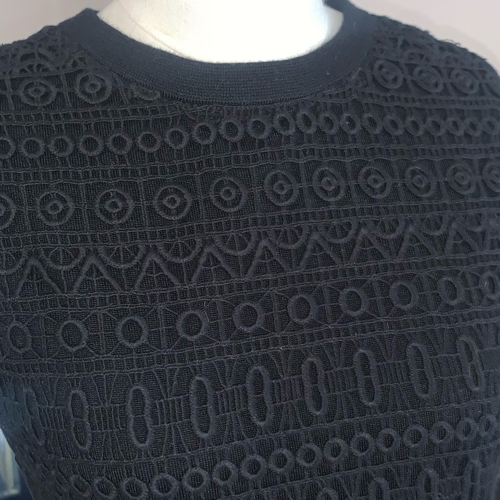 Tory Burch Roberta crochet inset knit dress Black XS - Picture 4 of 10
